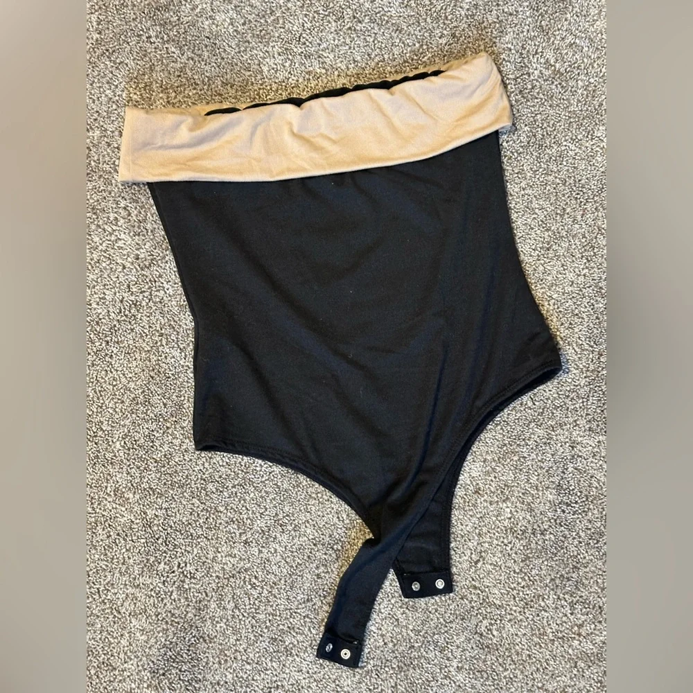 Sexy Black Stretchy Sleeveless Tube Top Bodysuit / Size Small NWOT - Picture 9 of 14